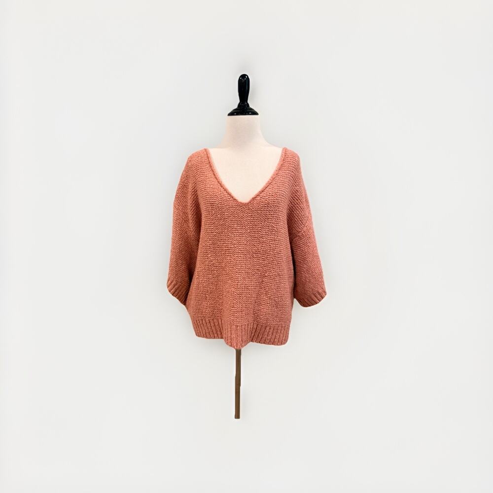 Carve Designs Sweater Women’s Small Organic Cotton Pink Short Sleeve Boxy